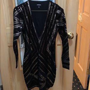 Black sequin dress